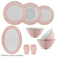108-362 Обеденный сервиз 24пр. PINK в под.уп.(х2)Фарфор